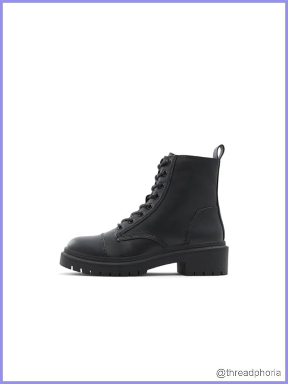 Womens Leather Combat Ankle Boots Round Toe Water Resistant